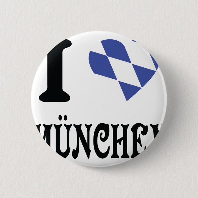 I love München icon 2 Inch Round Button (Front)