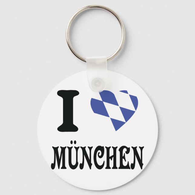 I love München icon Keychain (Front)