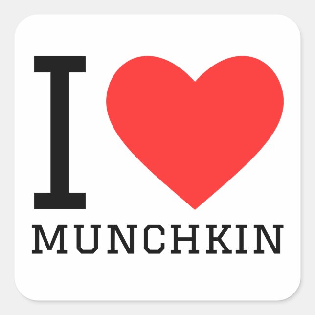 I love munchkin  square sticker (Front)