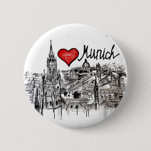 I love Munich 2 Inch Round Button