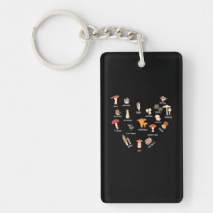 I Love Mushrooms Keychain
