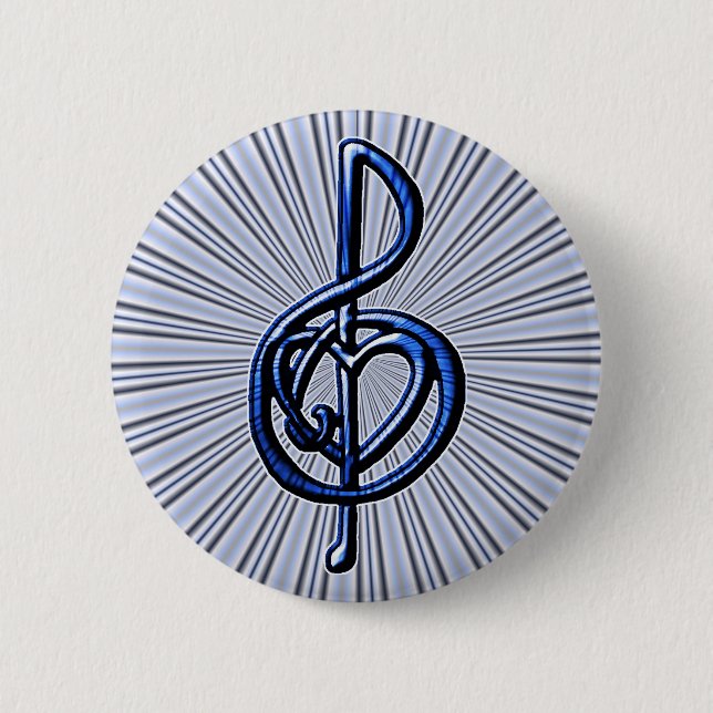 I Love Music 2 Inch Round Button (Front)