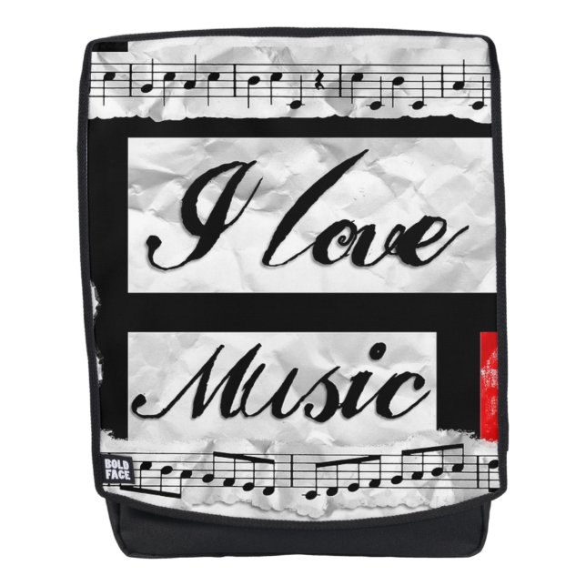 I Love Music Backpack (Front)