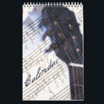 I Love Music - Calendar Small<br><div class="desc">Lovely elegant calender with notefield inlay!</div>