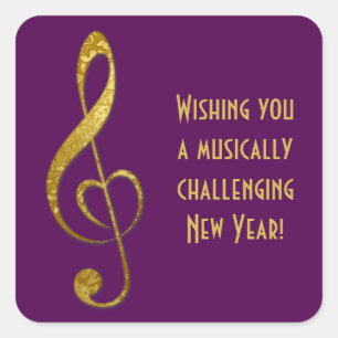 I love music - cards, stickers, postage square sticker