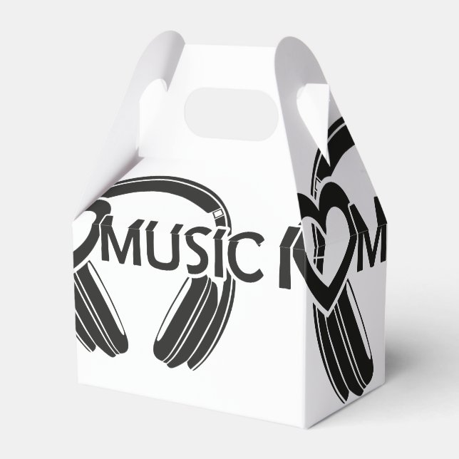 I love music headphones favor box (Back Side)