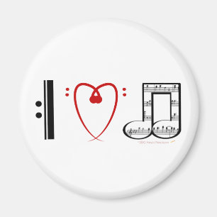 I Love Music (I heart notes) Magnet