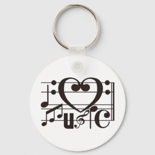 I LOVE MUSIC KEYCHAIN