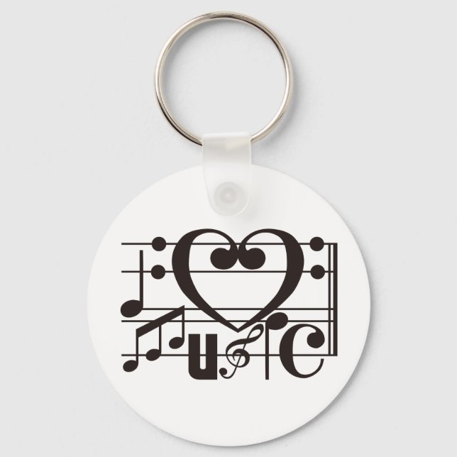 I LOVE MUSIC KEYCHAIN (Front)