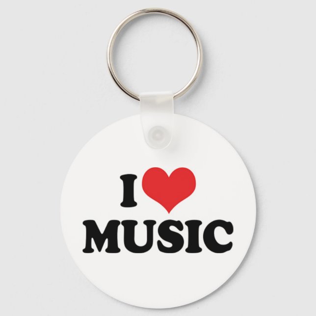 I Love Music Keychain (Front)