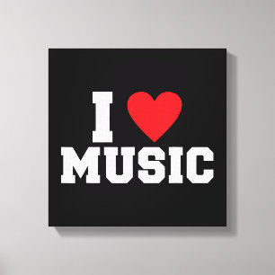 I love Music Lover Canvas Print