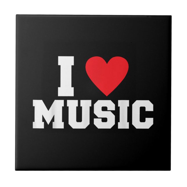 I love Music Lover Tile (Front)