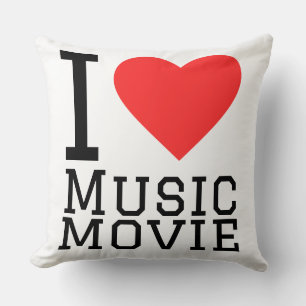 I love music movie throw pillow
