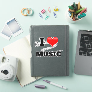 I Love Music, popular design Sticker