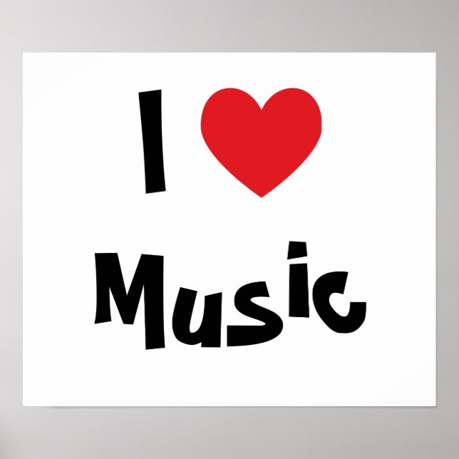 I Love Music Poster (Front)