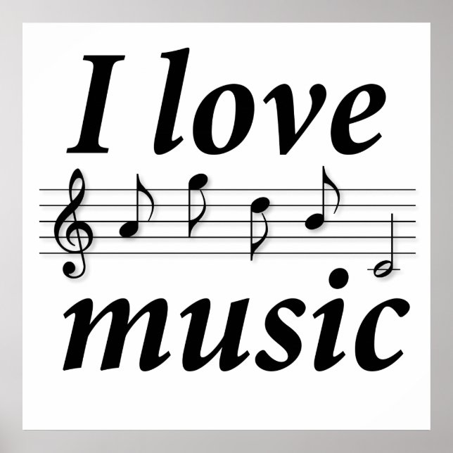 I love music poster (Front)