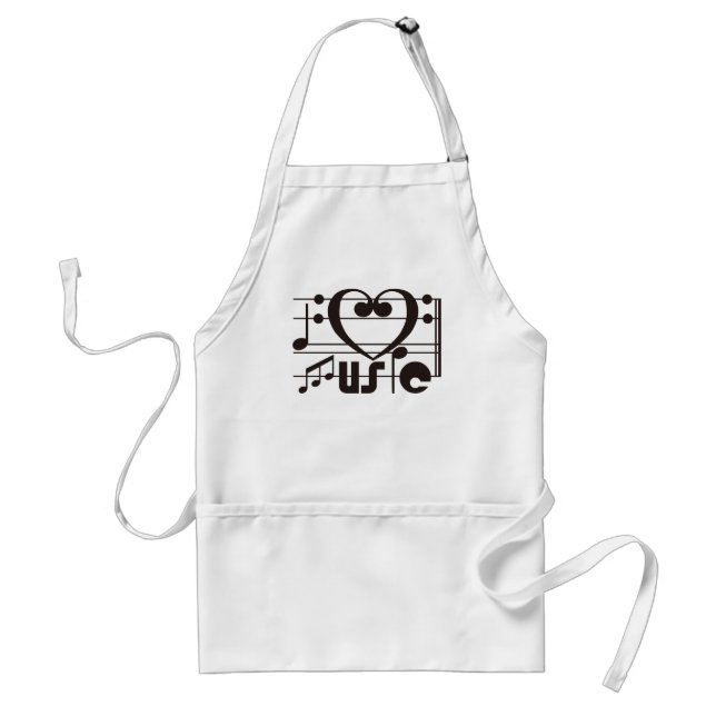 I LOVE MUSIC STANDARD APRON (Front)