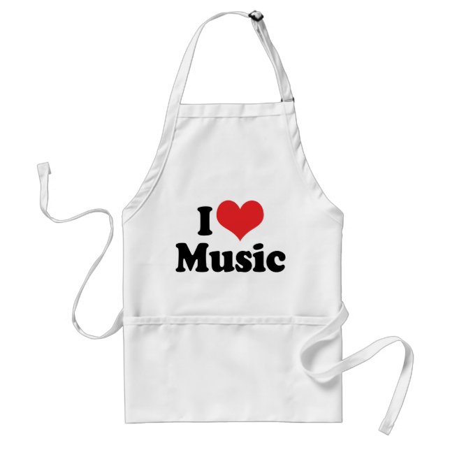 I Love Music Standard Apron (Front)