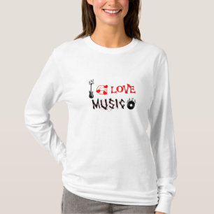 i love music stylish women long sleeve t-shirt