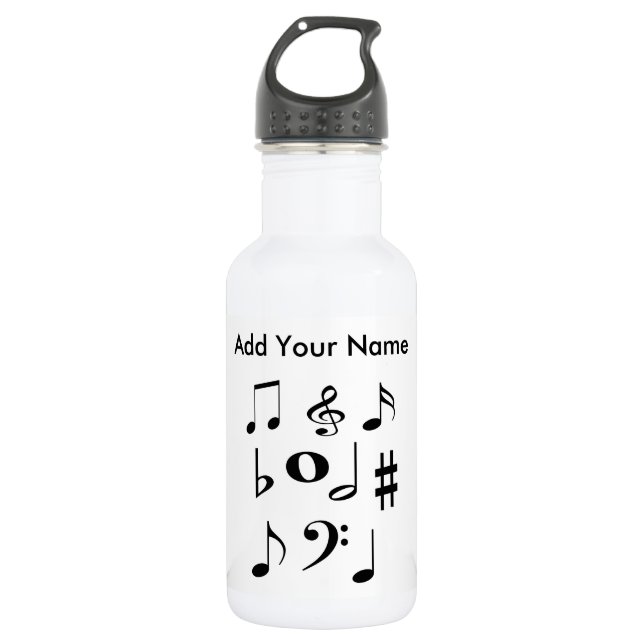 "I Love Music" Water Bottle (Front)