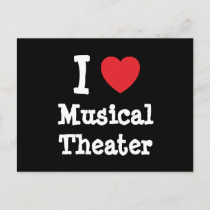 I love Musical Theatre heart custom personalized Postcard