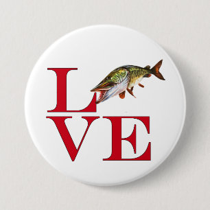 I Love Muskie 3 Inch Round Button