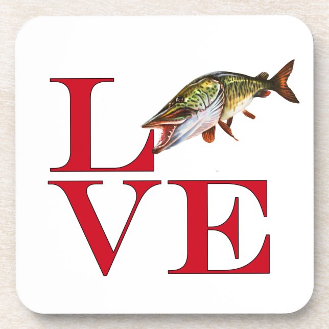 I Love Muskie Coaster (Front)