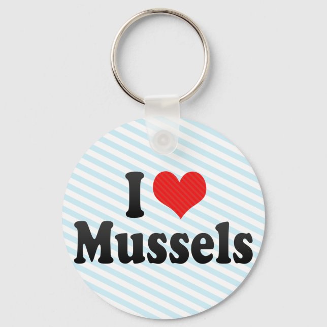 I Love Mussels Keychain (Front)