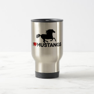 I Love Mustangs Travel Mug