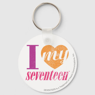 I Love My 17 Orange Keychain