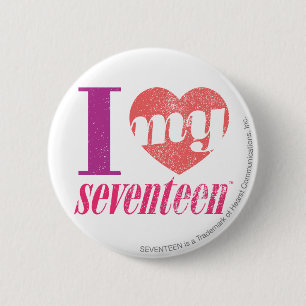 I Love My 17 Pink 2 Inch Round Button