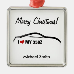 I love my 350z metal ornament
