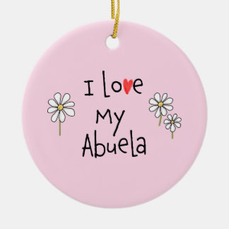 I Love My Abuela Photo Ceramic Ornament