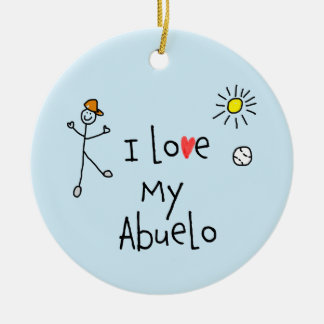 I Love My Abuelo Photo Ceramic Ornament