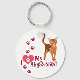 I Love My Abyssinian! Keychain