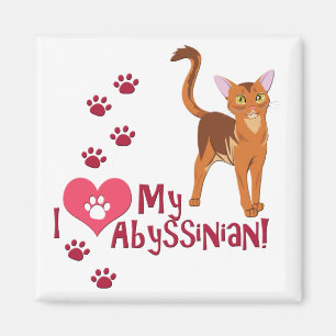 I Love My Abyssinian! Magnet