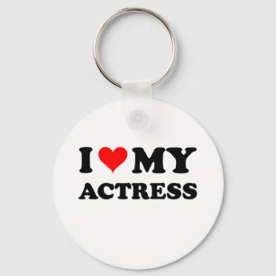 I Love My Actress Keychain