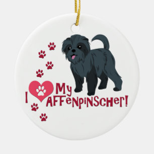 I Love My Affenpinscher! Ceramic Ornament