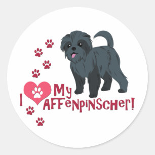 I Love My Affenpinscher! Classic Round Sticker