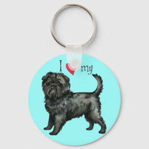 I Love my Affenpinscher Keychain