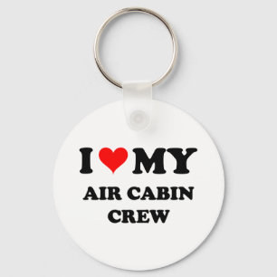 I Love My Air Cabin Crew Keychain