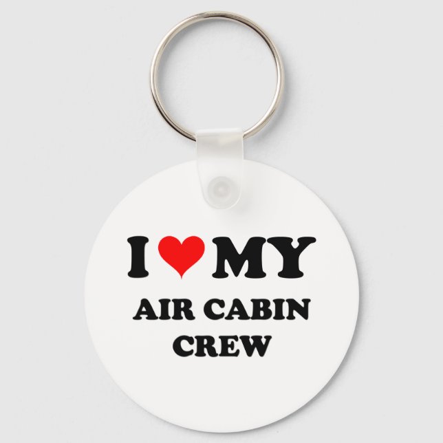 I Love My Air Cabin Crew Keychain (Front)