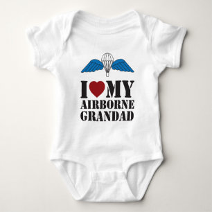 I LOVE MY AIRBORNE GRANDAD BABY BODYSUIT