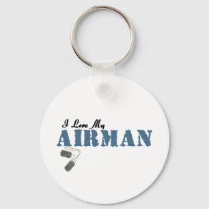 I Love My Airman Keychain