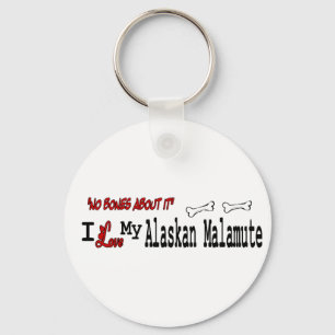 I Love My Alaskan Malamute Keychain