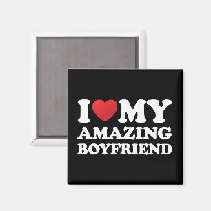 I Love My Amazing Boyfriend I Heart My Hot Bf Magnet