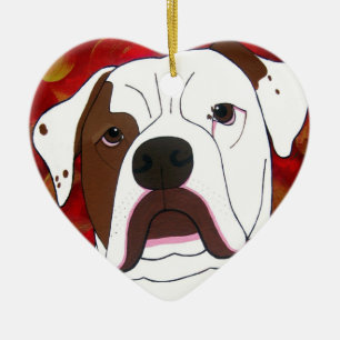 I Love My American Bull Dog Ornament
