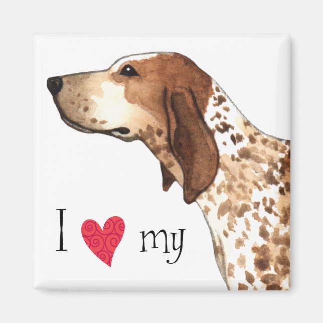 I Love my American English Coonhound Magnet (Front)
