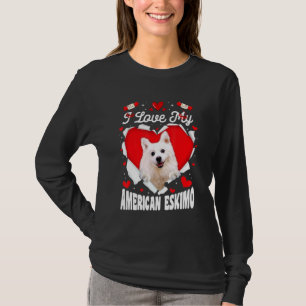 I Love My American Eskimo Valentine Dog T-Shirt
