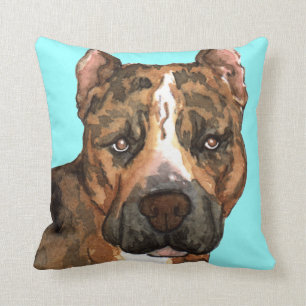 I Love my American Staffordshire Terrier Throw Pillow